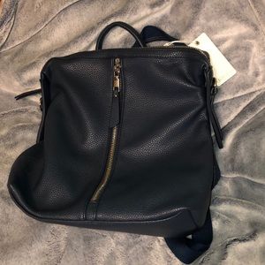 Backpack and crossbody blue Vegan leather